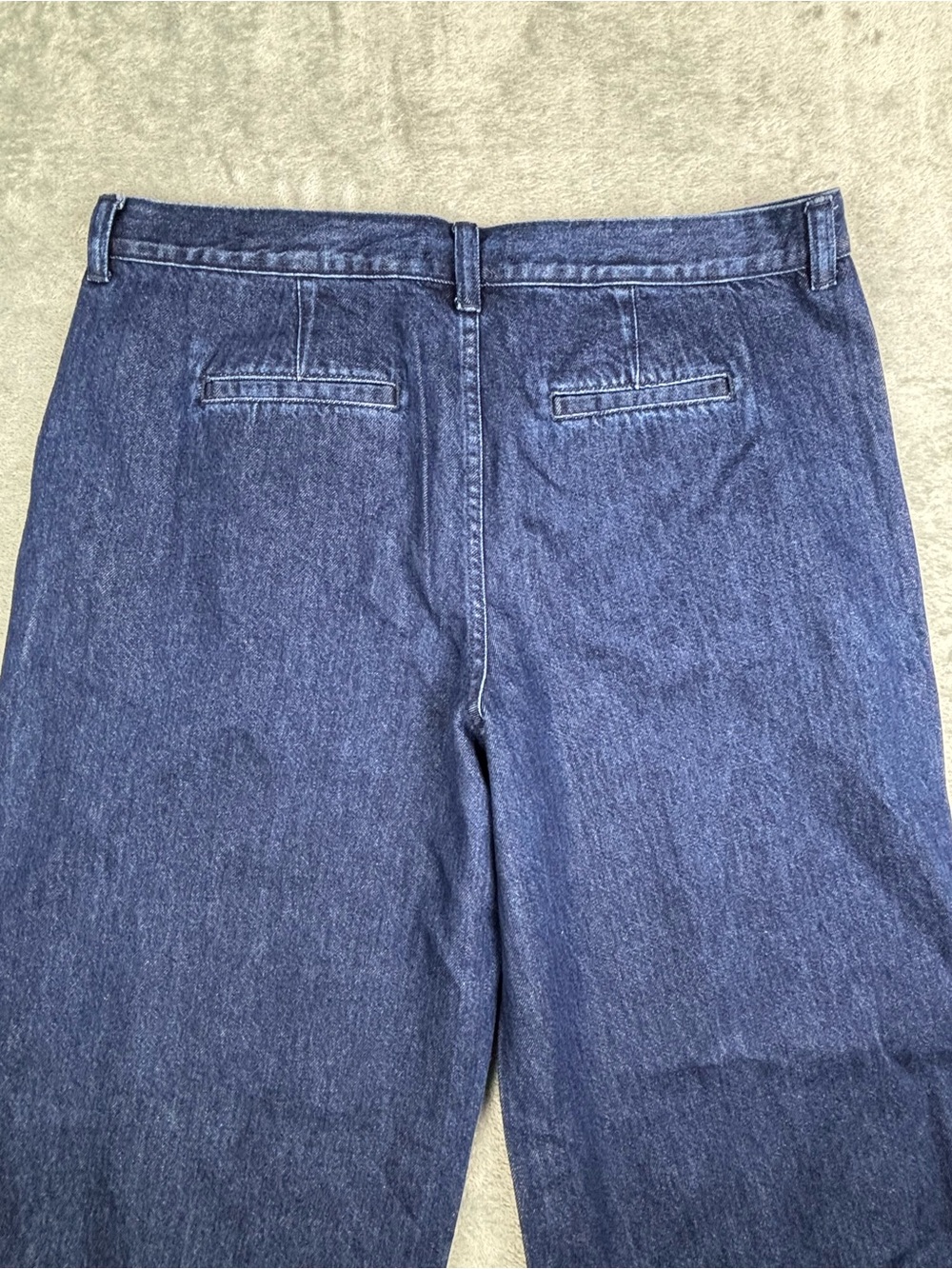 NEW Madewell Superwide-Leg Trouser Jeans Womens 33 Blue Dark Wash 100% Cotton - Picture 15 of 15